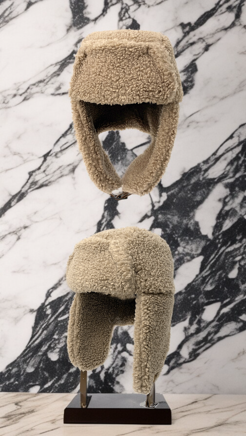 護耳設計防風帽側面圖