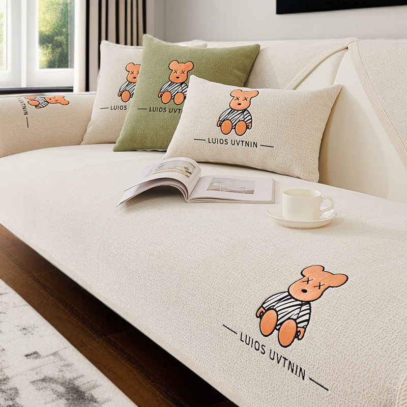 샤닐 소파 패드 커버 미끄럼 방지 방석 등받이 컴포트 소파 패드 커버 패드