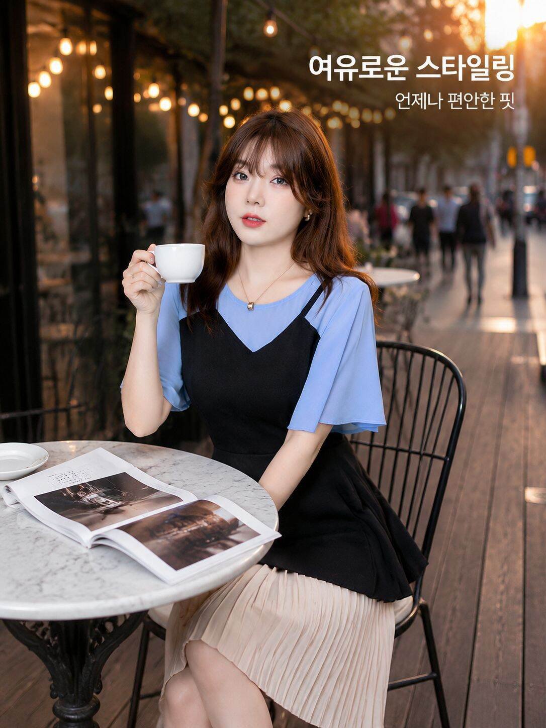 루즈핏 통기성 배색 빅사이즈 배살커버 슬림 반팔티