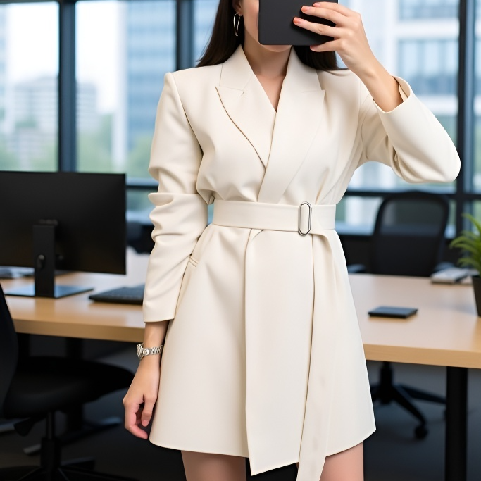 퀸카 레이스 슈트 통근 트렌치코트 클래식 통근 정장