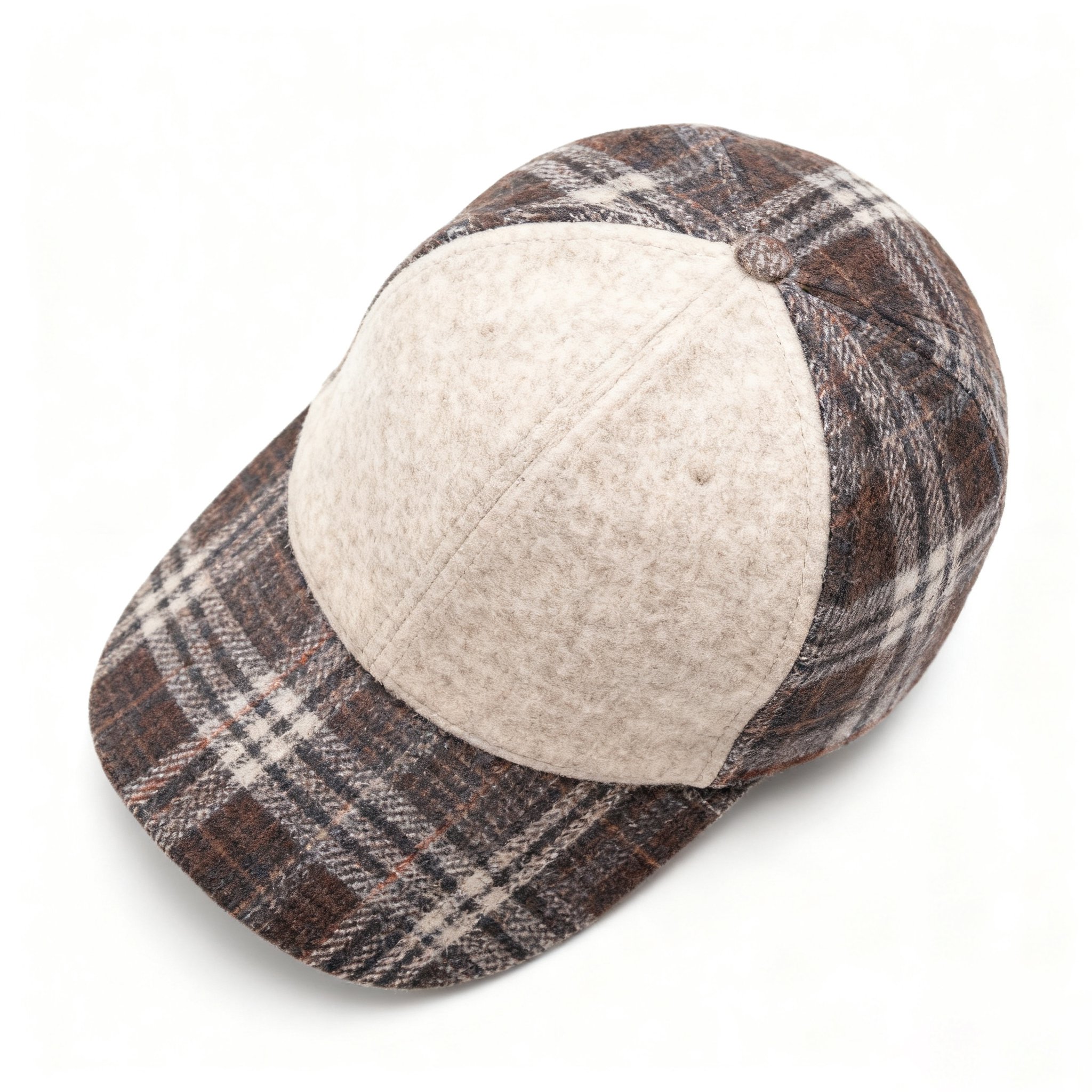 체크무늬 야구 모자 전체 이미지