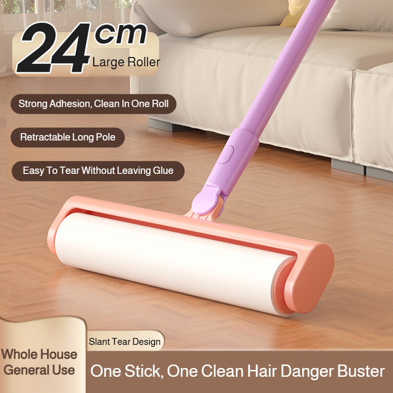Brosse à Peluches Télescopique Allongée pour la Maison, Attrape Cheveux et Poussière