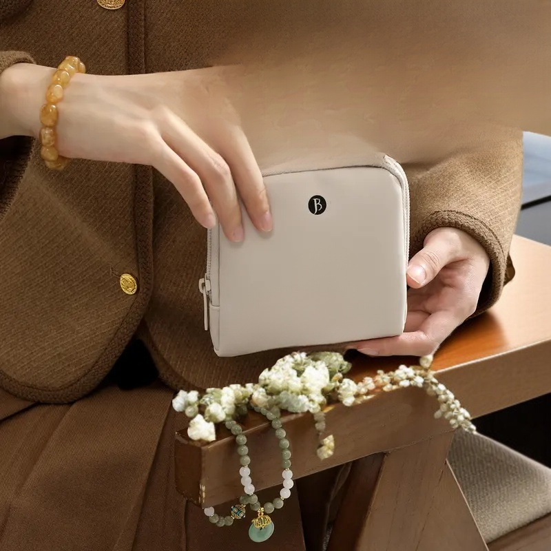 세련된 쥬얼리 케이스 이중 휴대용 수납 소프트 가죽 손꼬치 전용 범퍼 방지 귀걸이 케이스 가죽 케이스