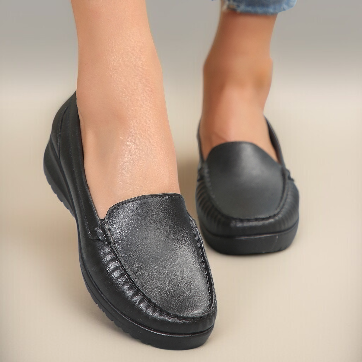 レディースフラットソールシングルシューズ