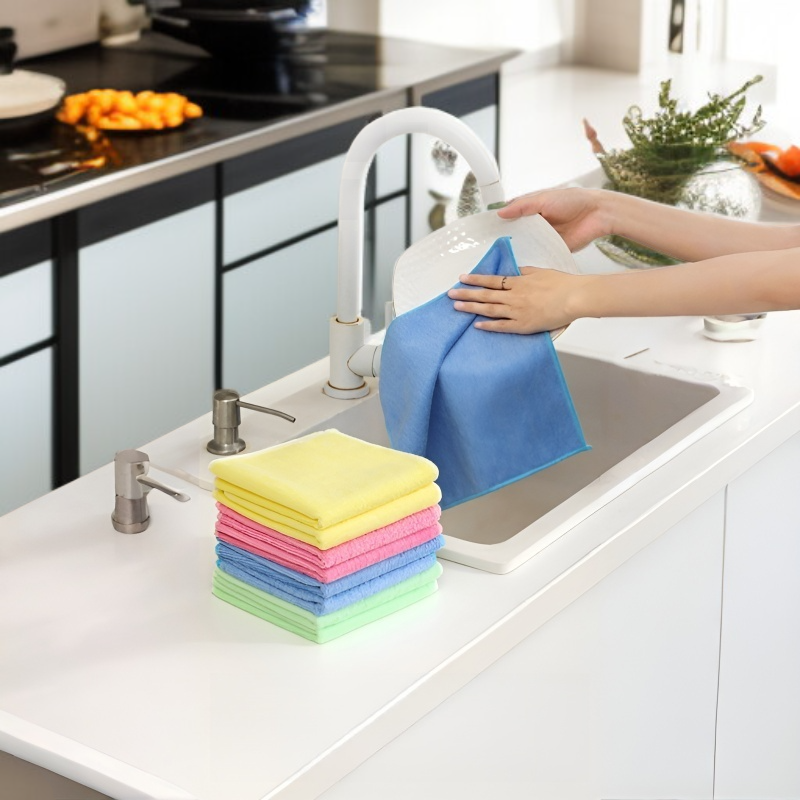 기름기 제거 극세사 행주 기름 묻히지 않고 털 빠짐 없는 식기세척 행주 고효율 클렌징 행주