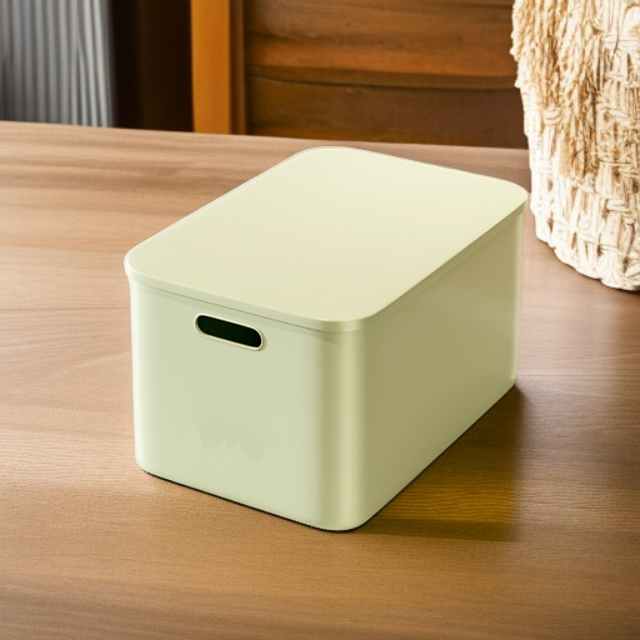 صندوق تخزين مستطيل متعدد الوظائف بغطاء