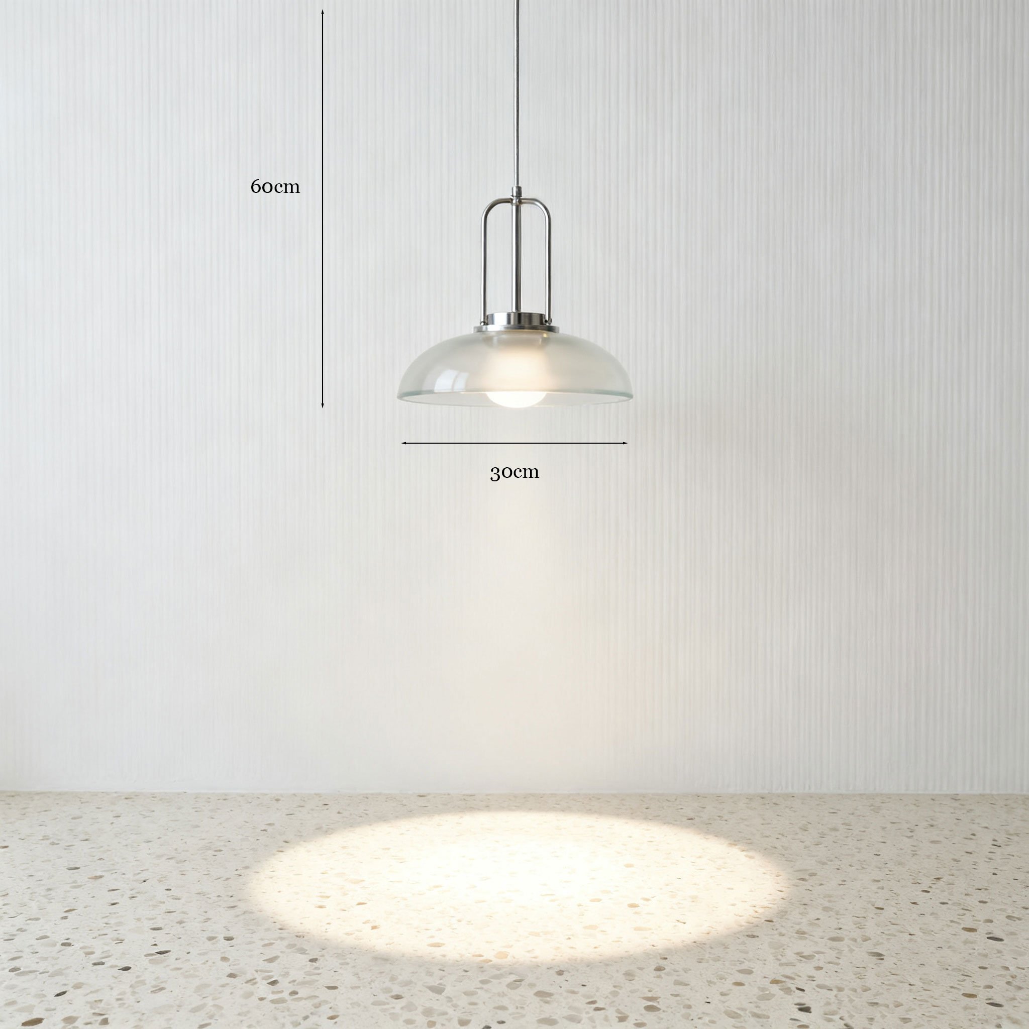 Detalle del cable de acero inoxidable de la lámpara colgante