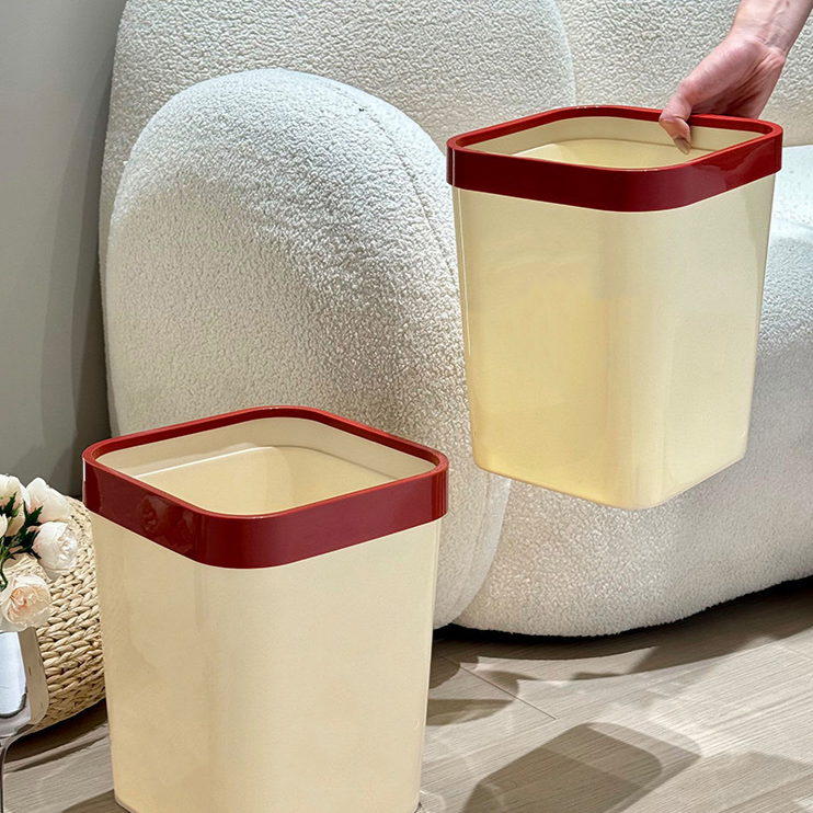 Mülleimer im Creme-Stil für Studentenwohnheime, leicht zu leeren und zu reinigen