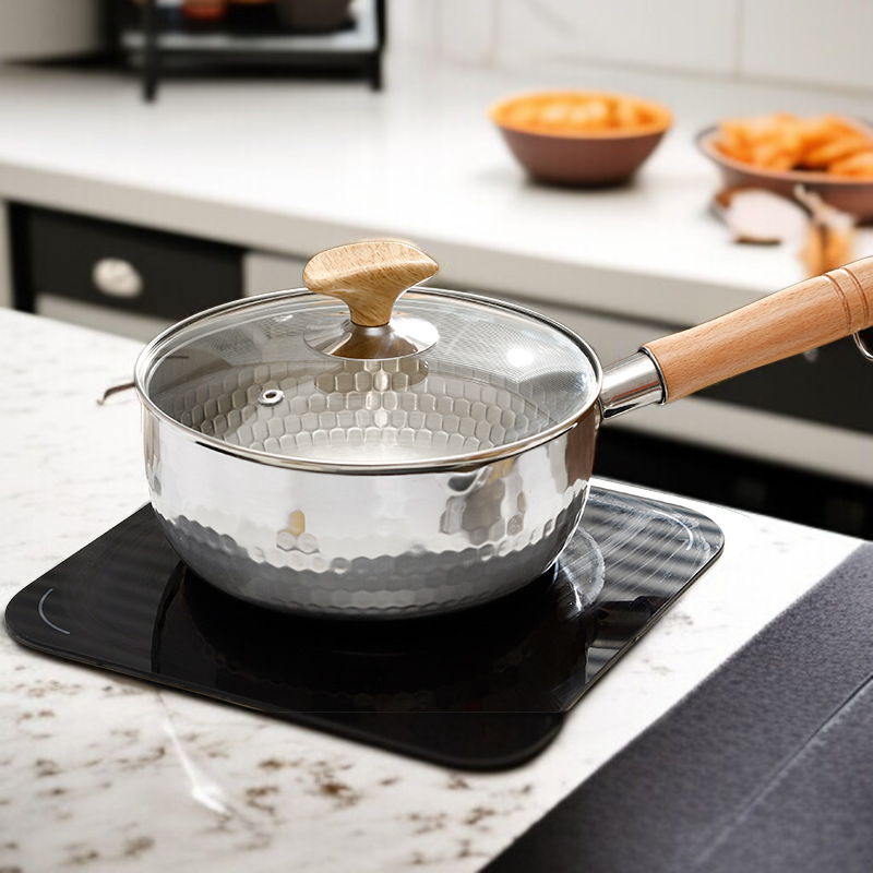 栄養補給ポット未コーティング小さなミルクポット和風雪パン赤ちゃん特別な栄養補給ポットステンレス鋼の赤ちゃん家庭用インスタントラーメンスープポット