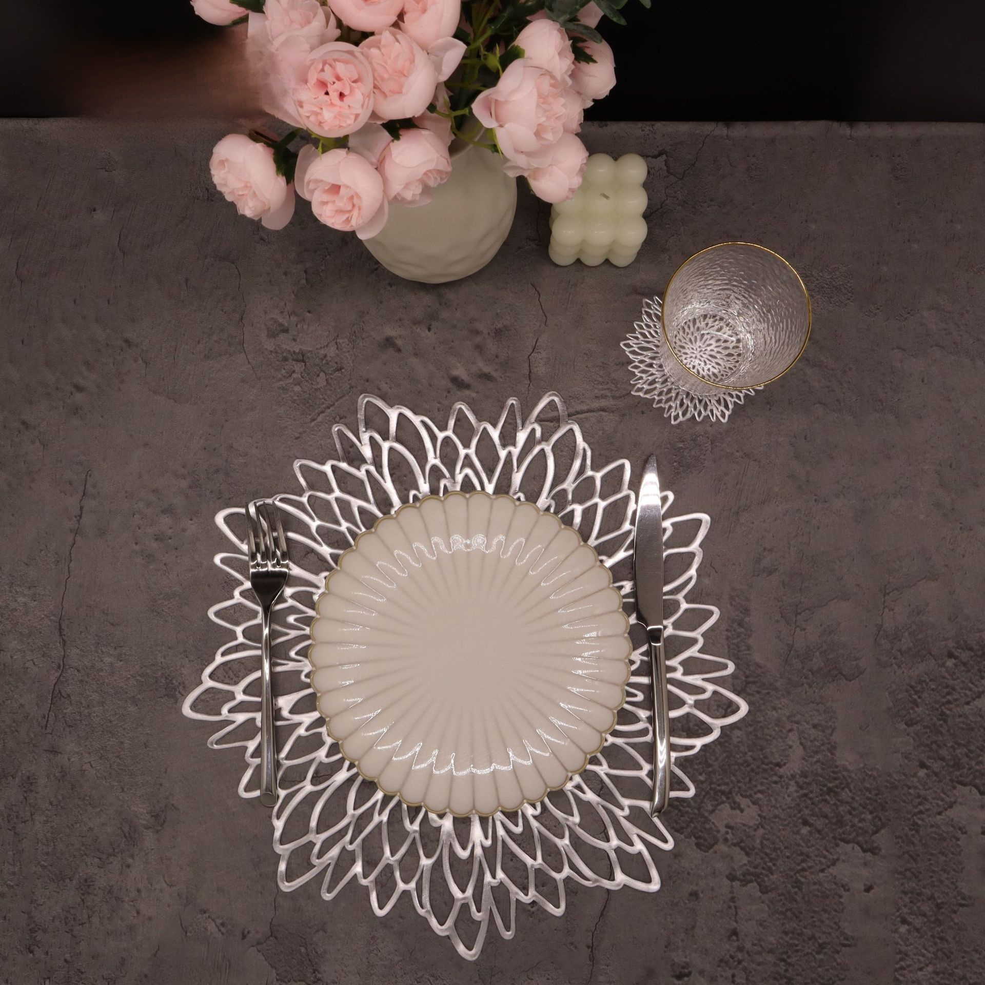 Alfombrilla de mesa hueca para comedor