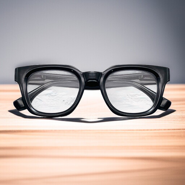 女性用ブルーライト対策 拡大鏡 太枠 偏光レンズ老眼鏡