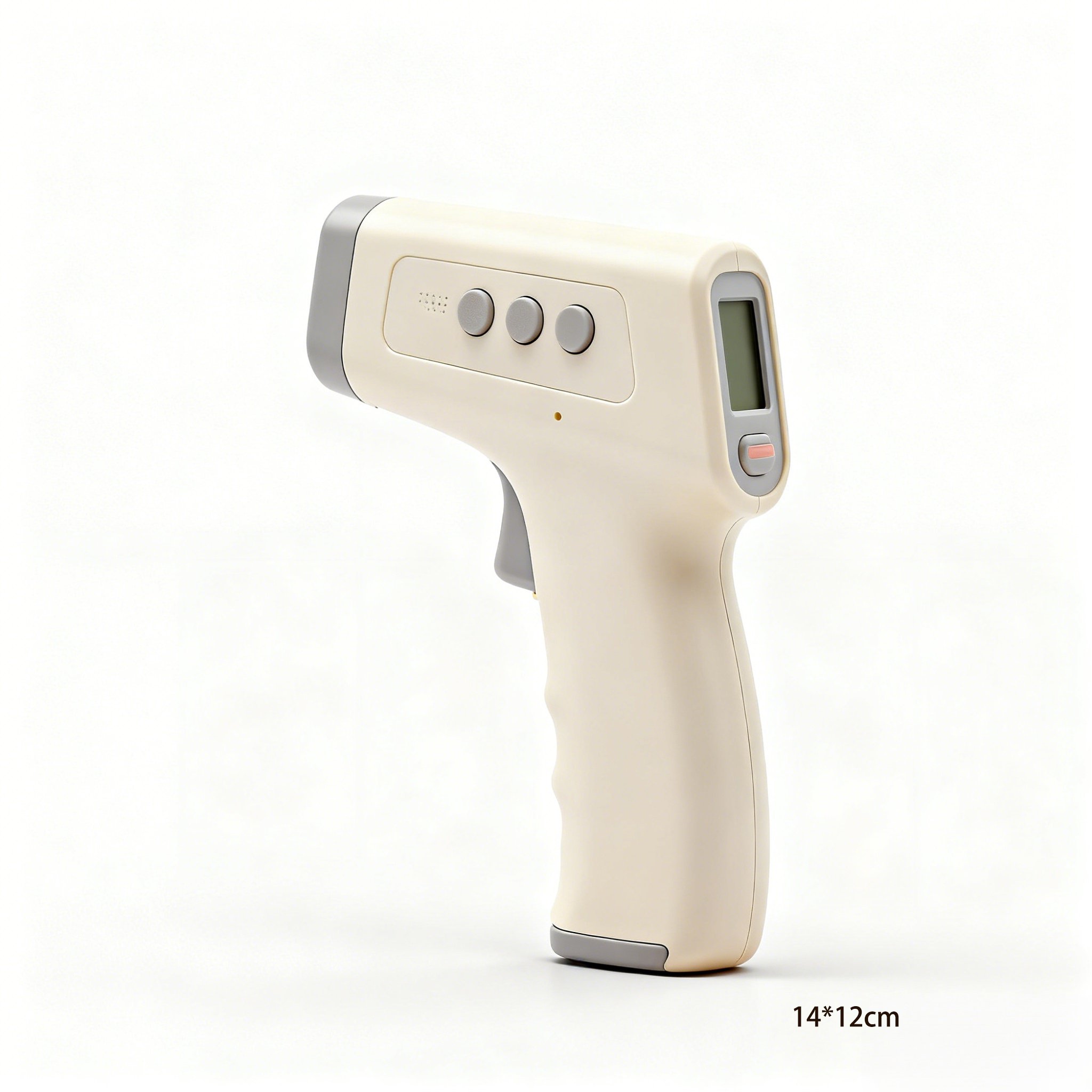 体温計でおでこの温度を測定している様子