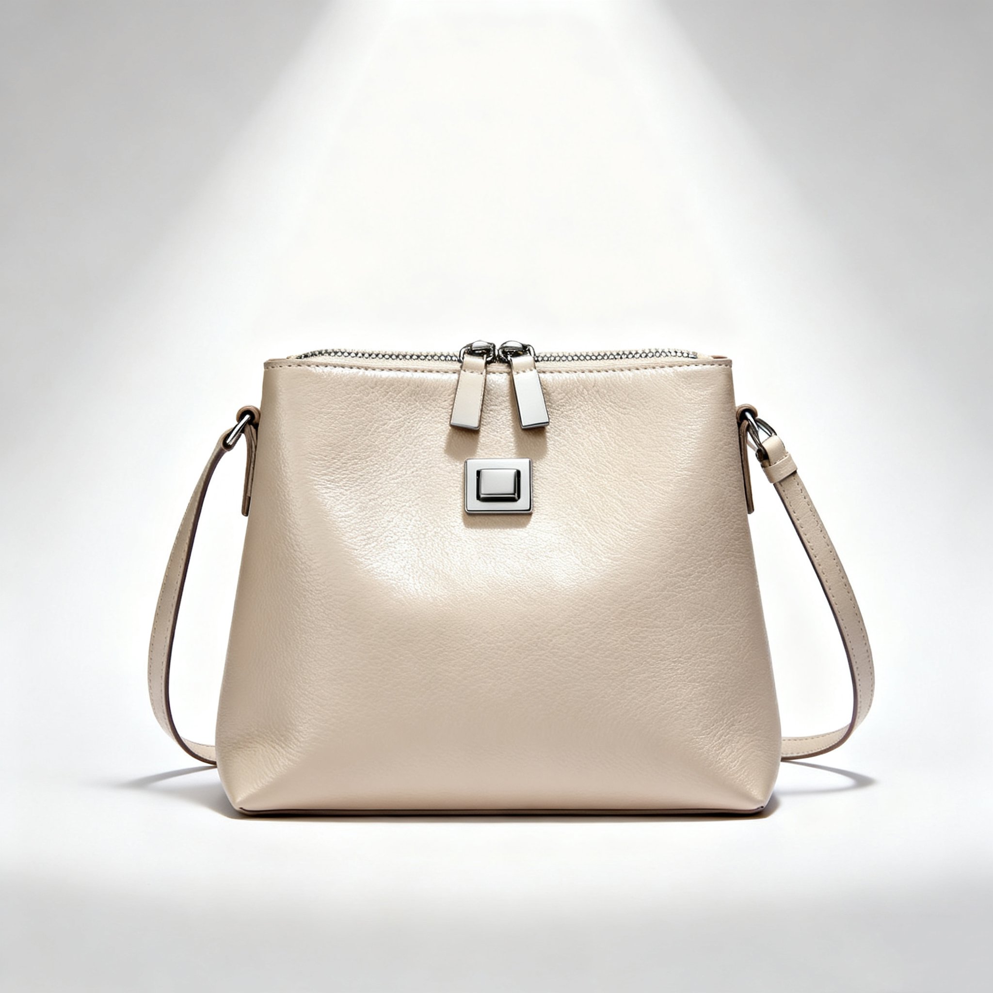 กระเป๋าถือสีขาวสำหรับผู้หญิงแฟชั่น