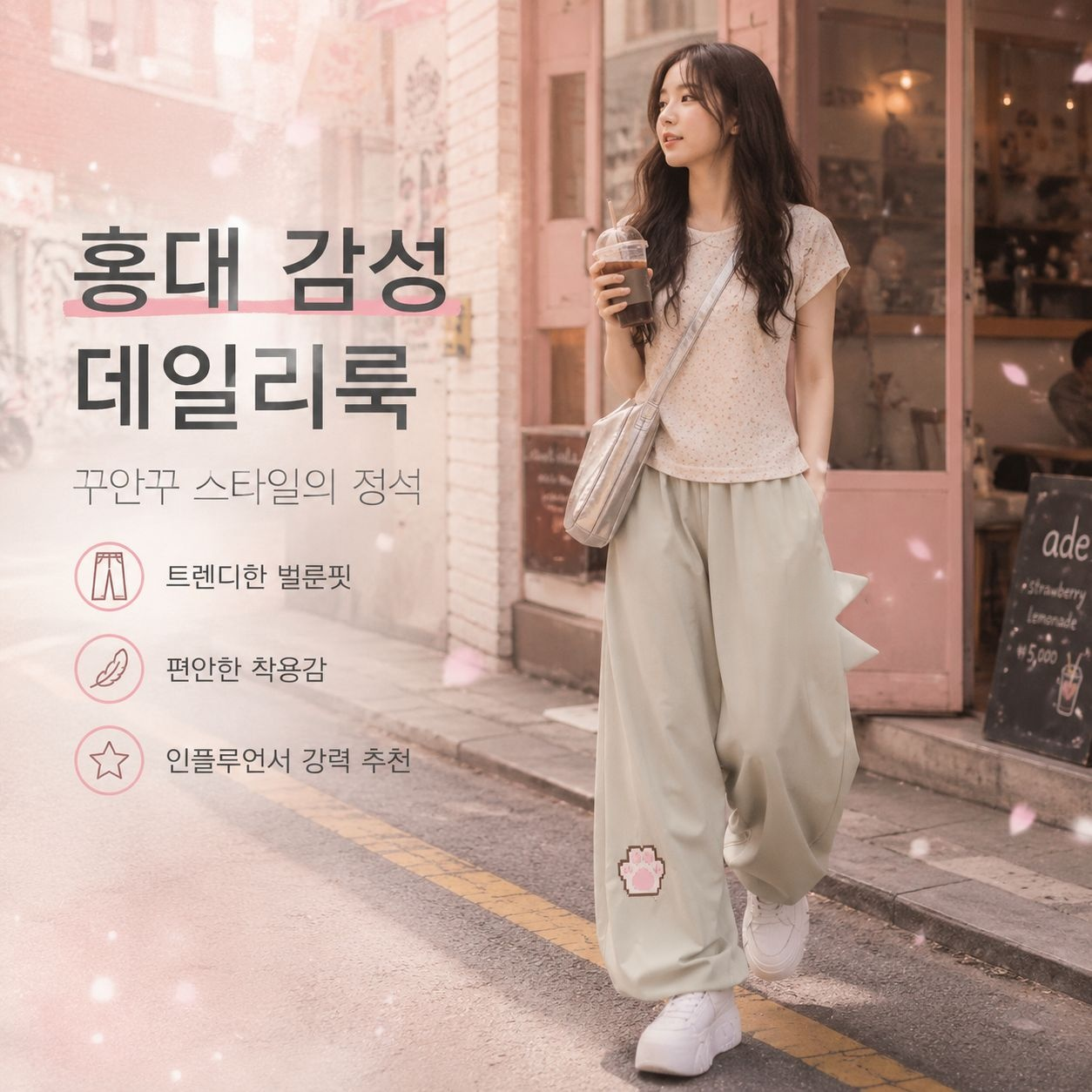 여름 배기 팬츠 여성 루즈핏 캐주얼 바지