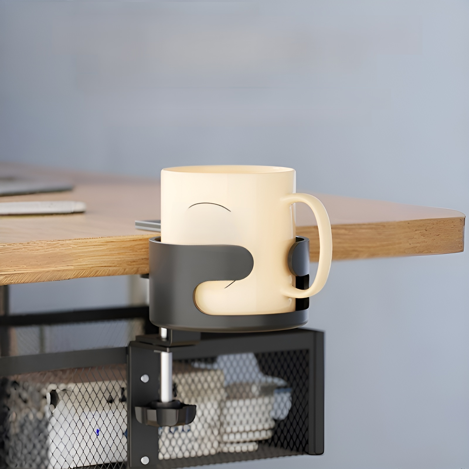  免打孔網籃式電線收納槽