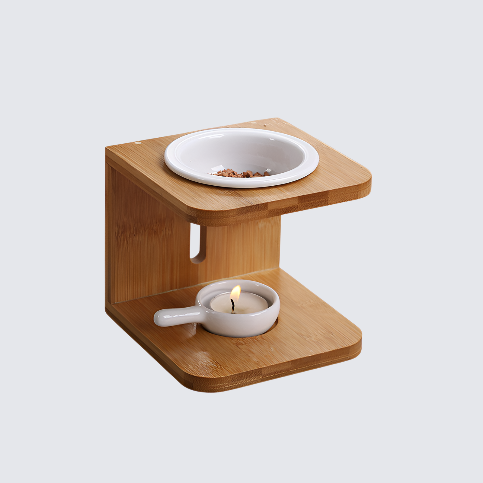 Manufacturer of ceramic aromatherapy essential oil candle holders, 80ml, bamboo and wood creative ho