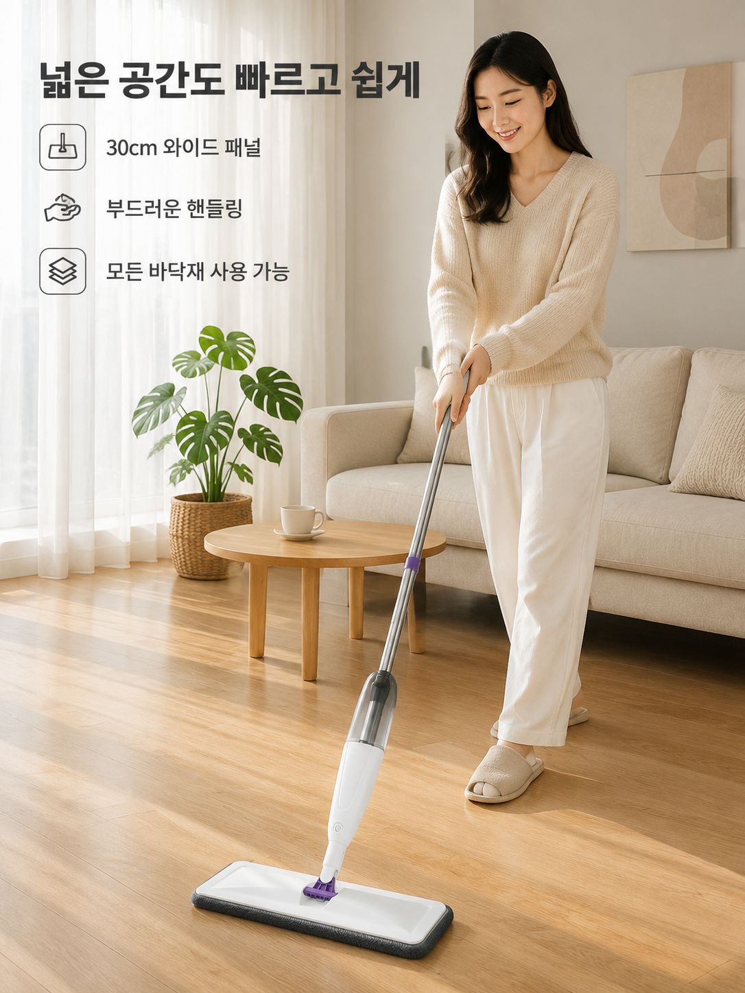 가정용 태블릿 밀대 손빨래 없는 물걸레