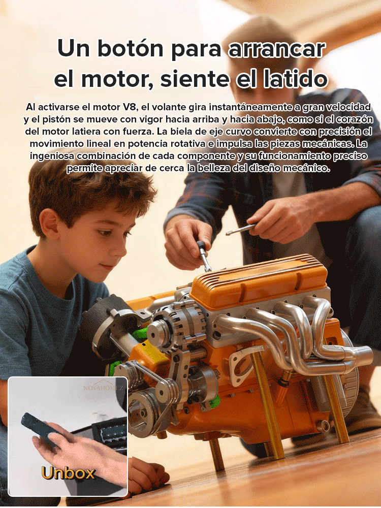 Nuevo modelo de adorno motor V8