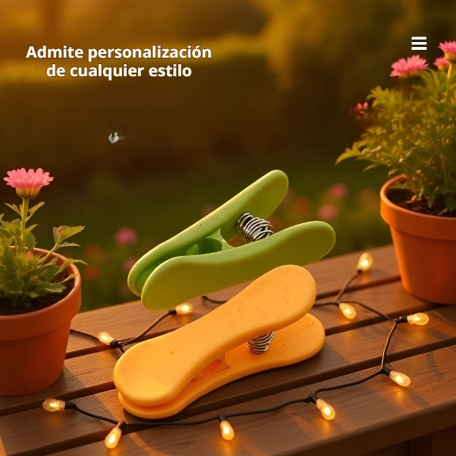 Pinzas de ropa recubiertas de plástico