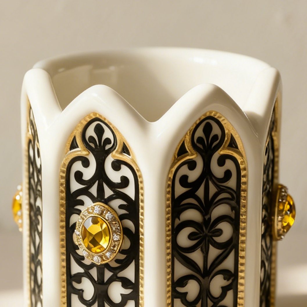 빈티지 세라믹 조각 펜꽂이 세트 전체 이미지