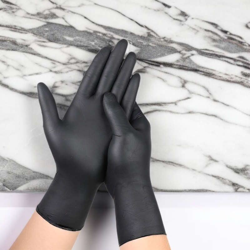주방용 일회용 검정색 니트릴 장갑