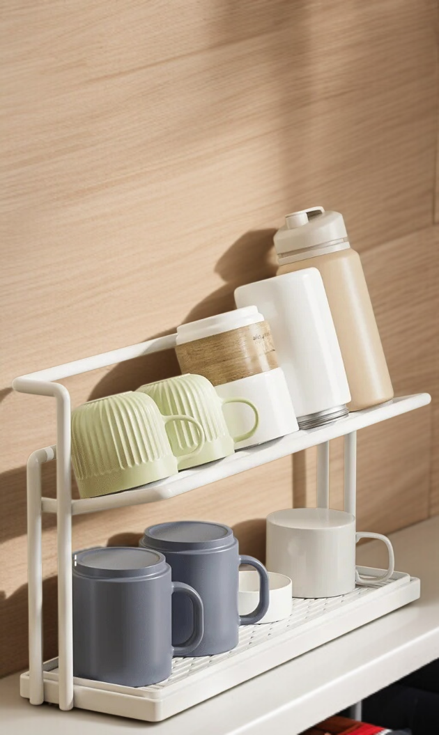 고급스러운 대나무와 세라믹 컵 홀더 디자인