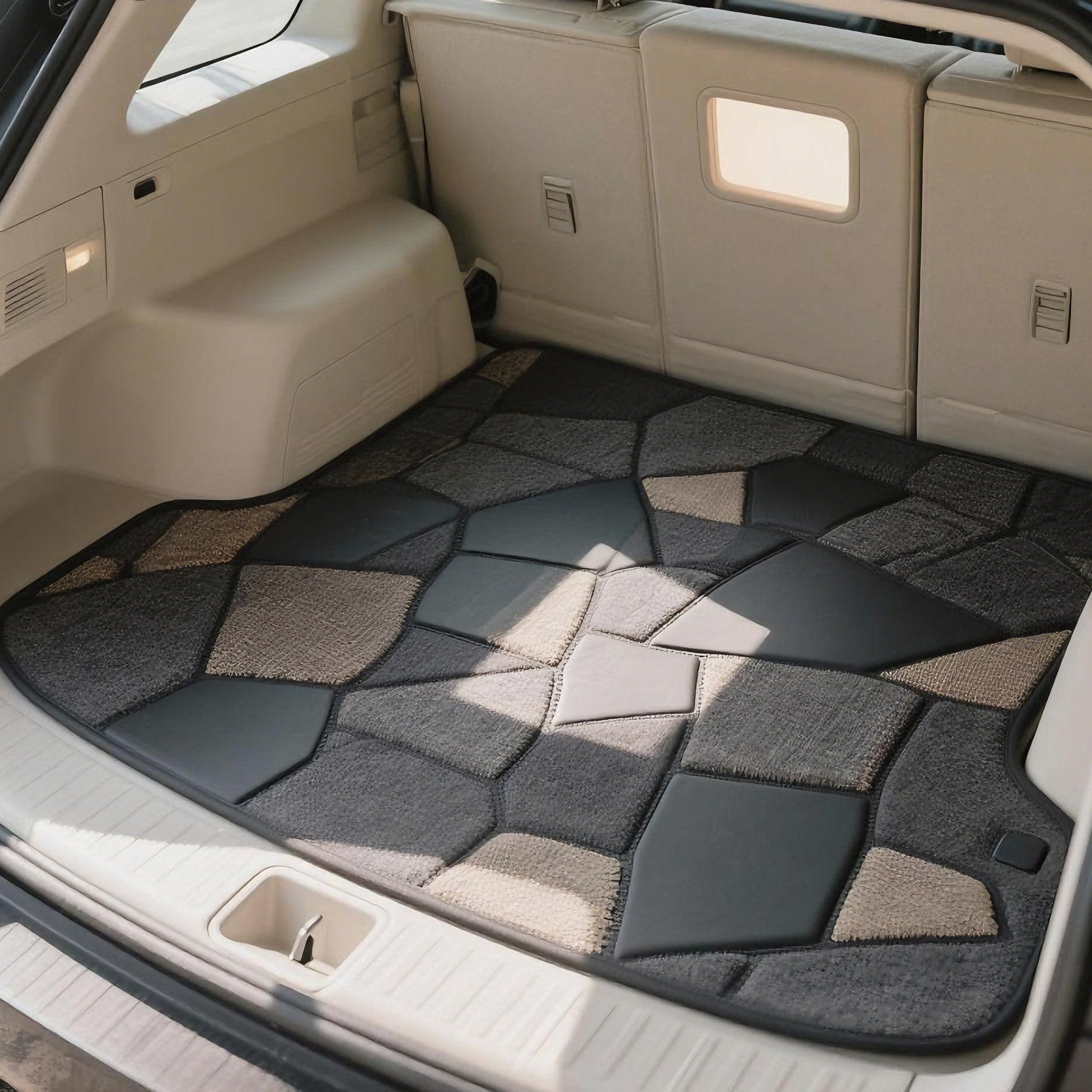 布製パッチワークカーラゲッジマット