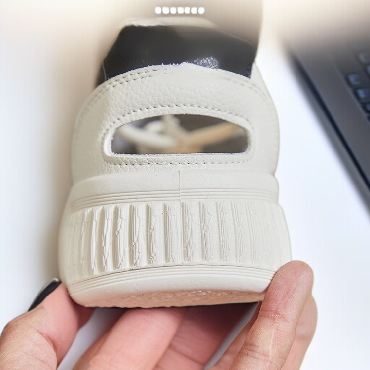 여성 캐주얼화 통기성 작은 흰색 신발 송편화 통굽 펀칭 캐주얼화