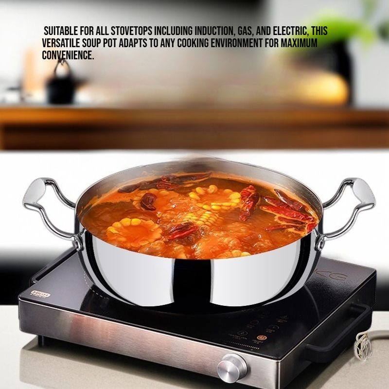Thickened 316 Stainless Steel Double-Handle Soup Pot
