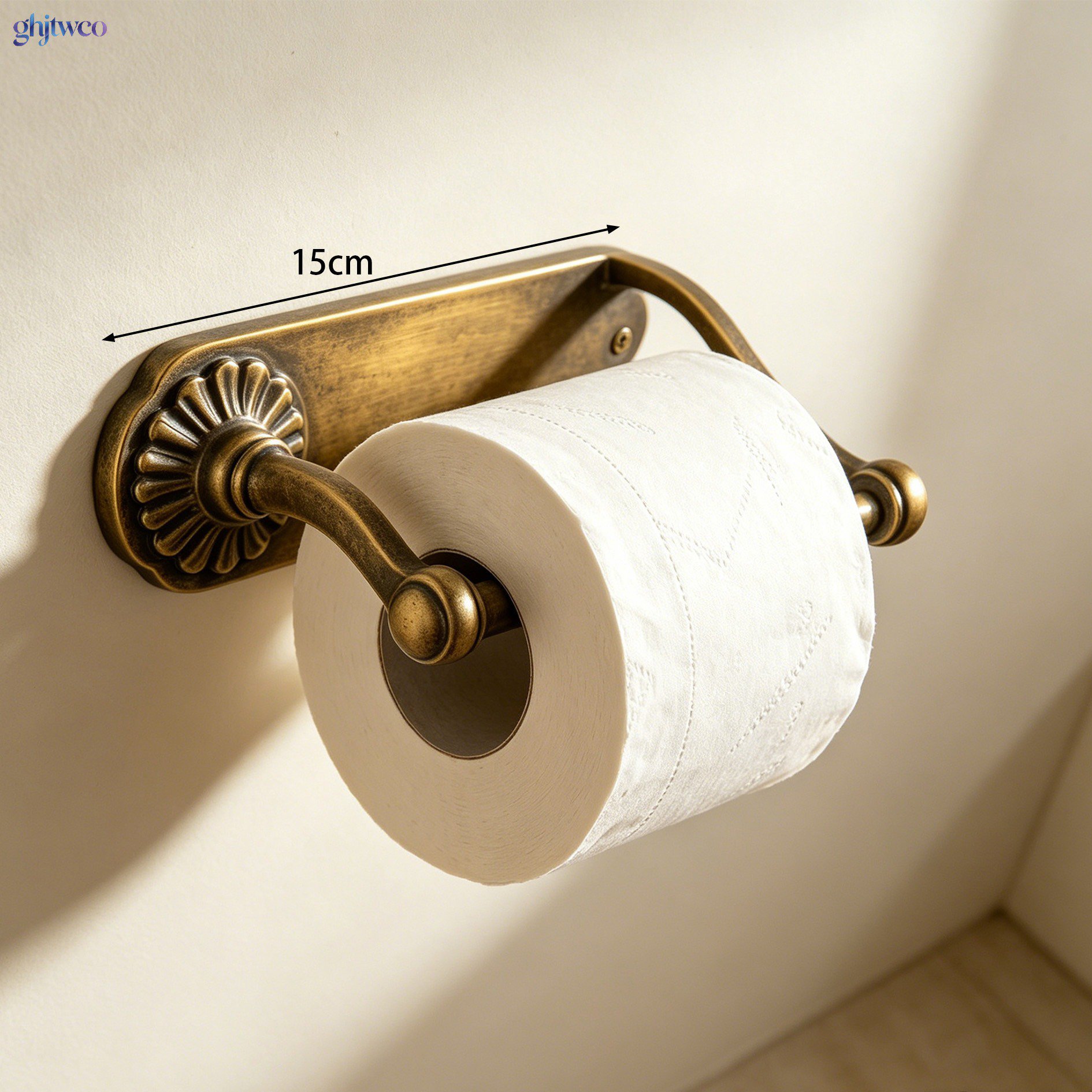 Durable brass toilet paper holder installation