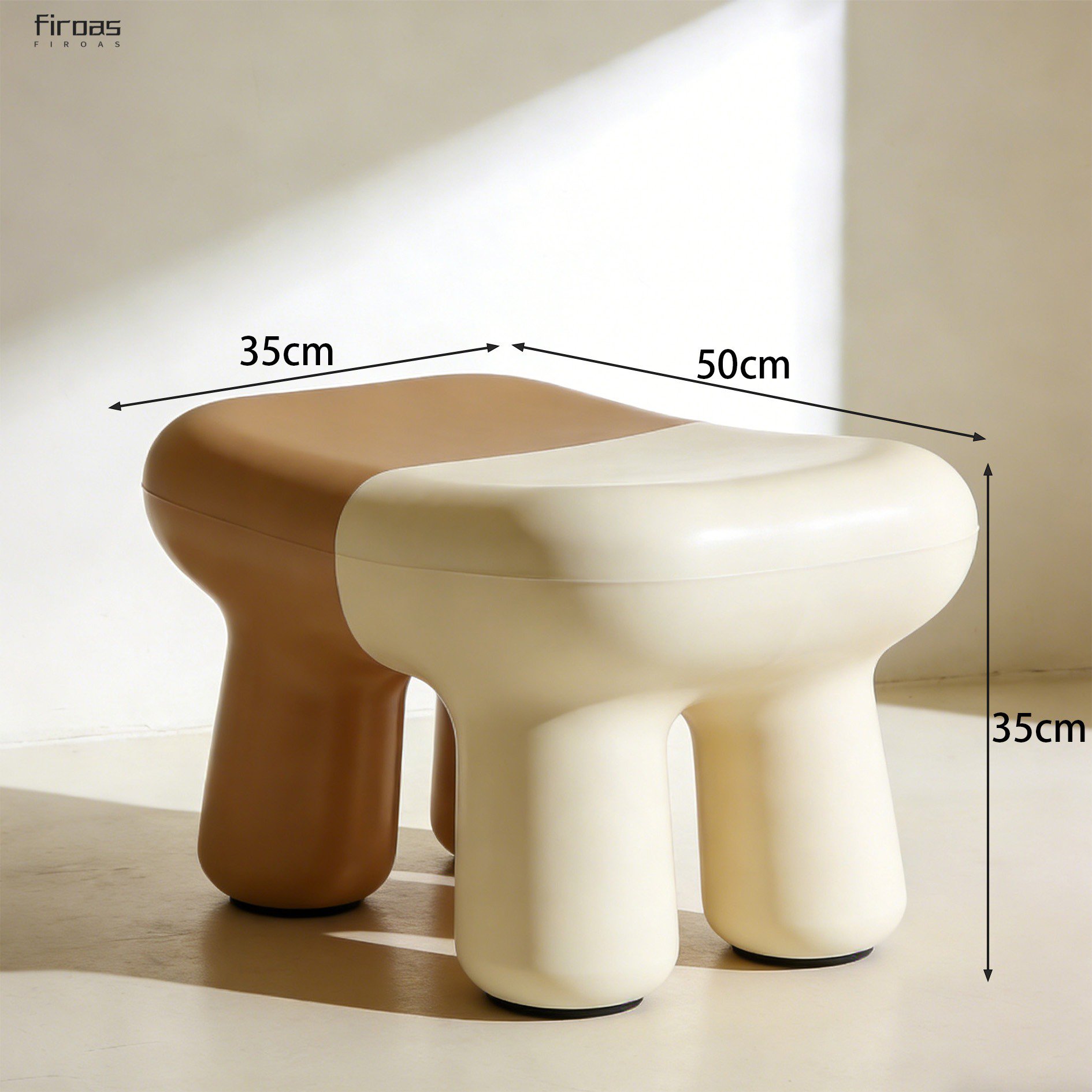 ม้านั่งรองเท้าสีขาวเรียบง่าย