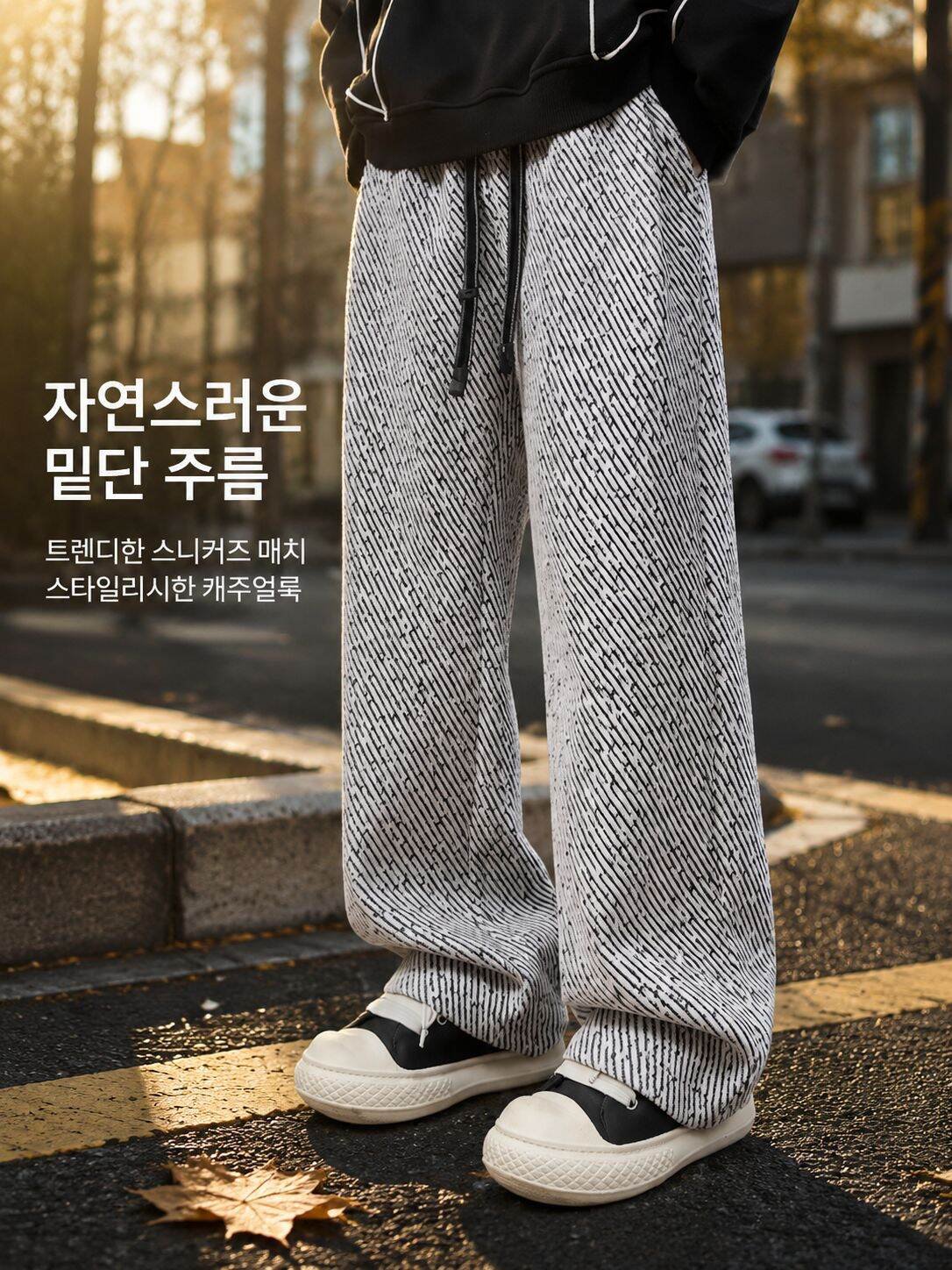 느긋한 스타일 남성 패션 캐주얼 바지