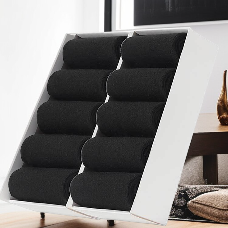 作業用ブラック男性用ミドル／ショート使い捨て靴下