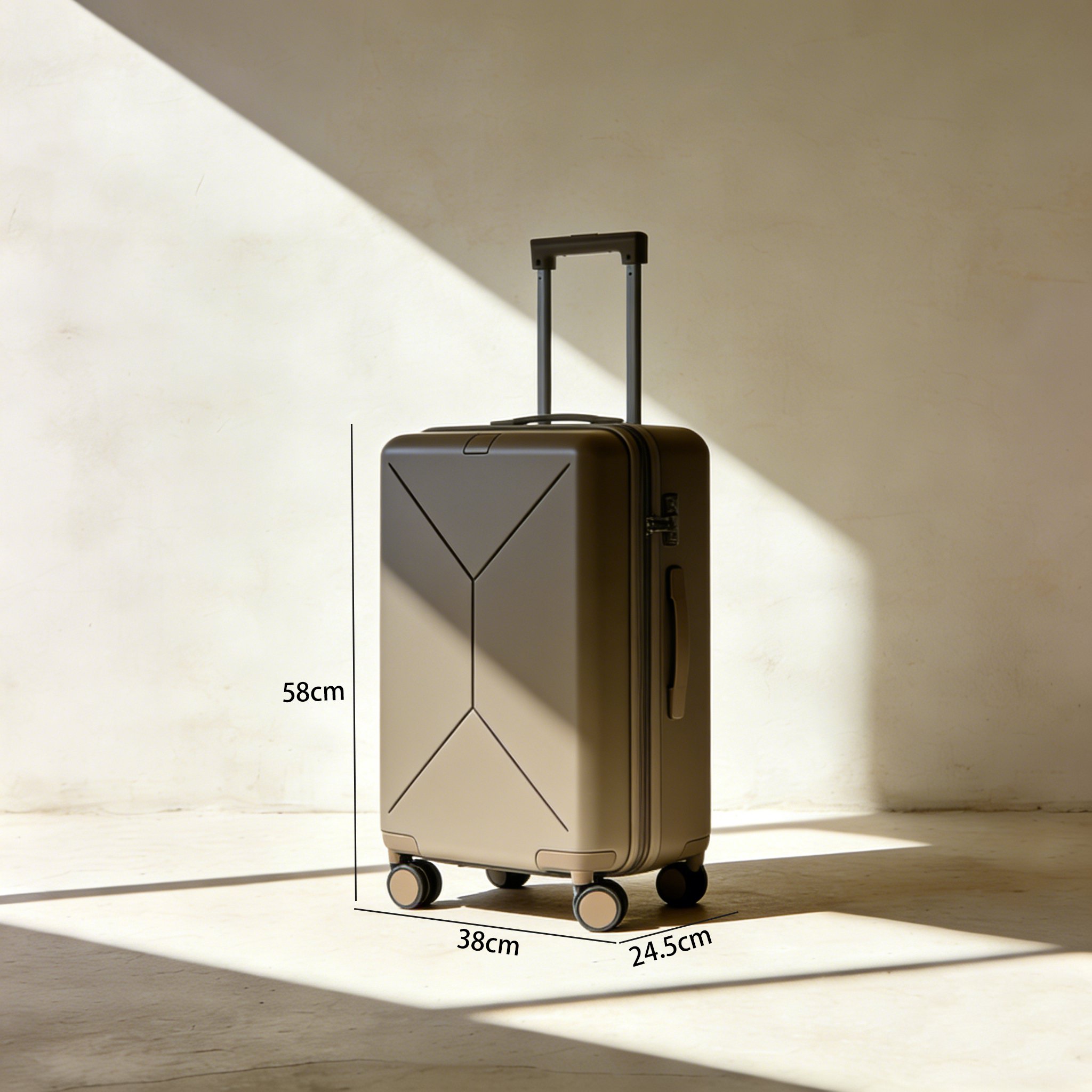 持ち運びやすい軽量キャリーケース