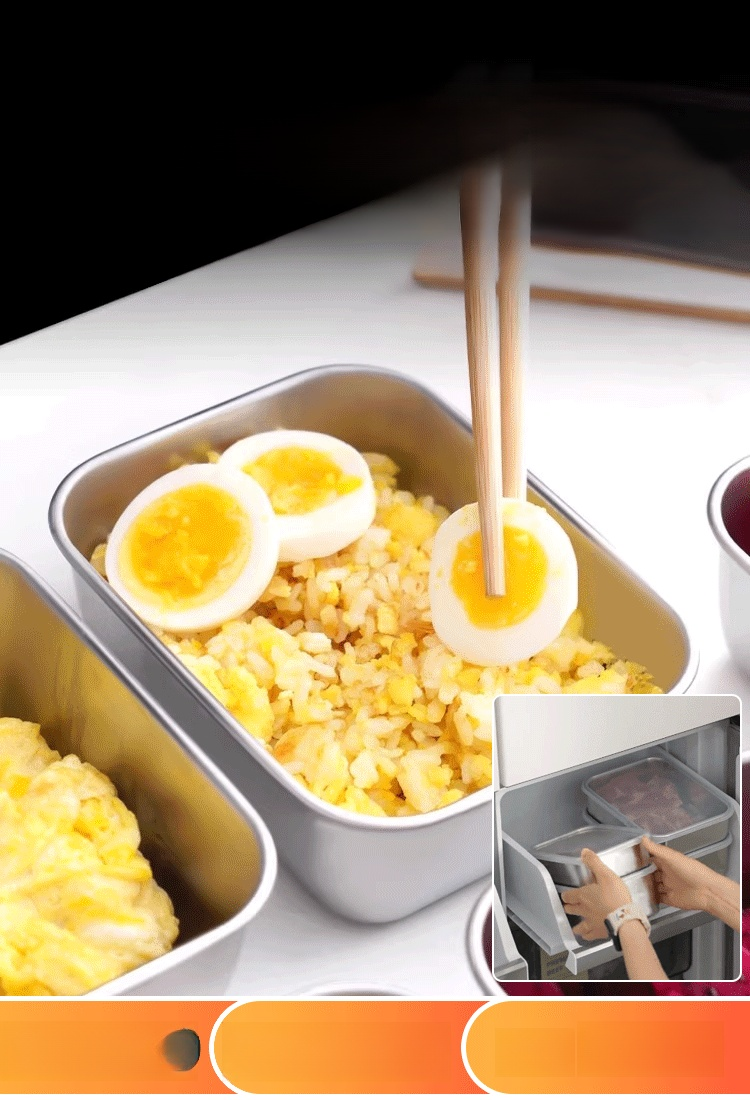 【ผู้ช่วยอเนกประสงค์】กล่องเก็บอาหารสแตนเลส รักษาความสด