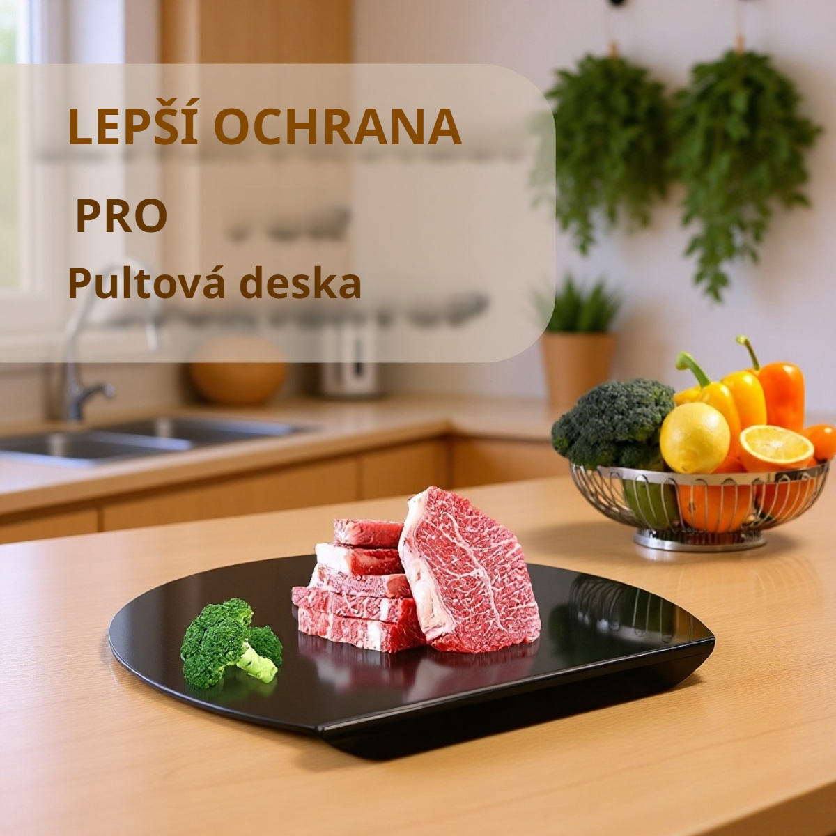 Odolná protiskluzová krájecí podložka pro kuchyň