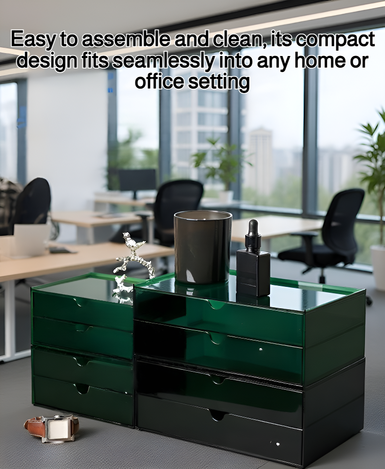 Nordic style desktop shelf on modern office desk