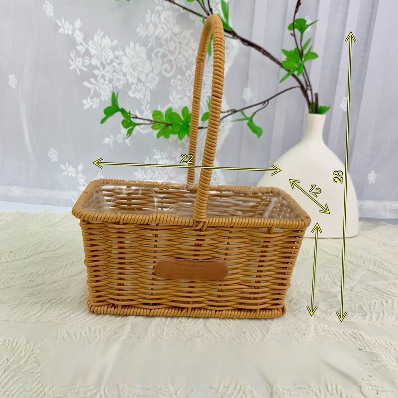 모조 등나무 바구니 장식품