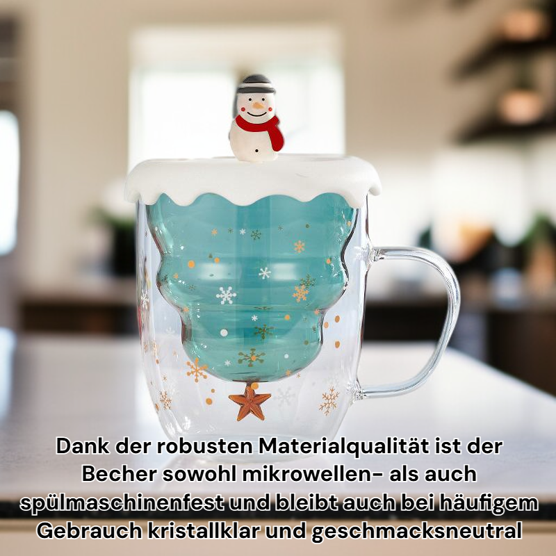 Hitzebeständiger Weihnachtsbecher aus Borosilikatglas