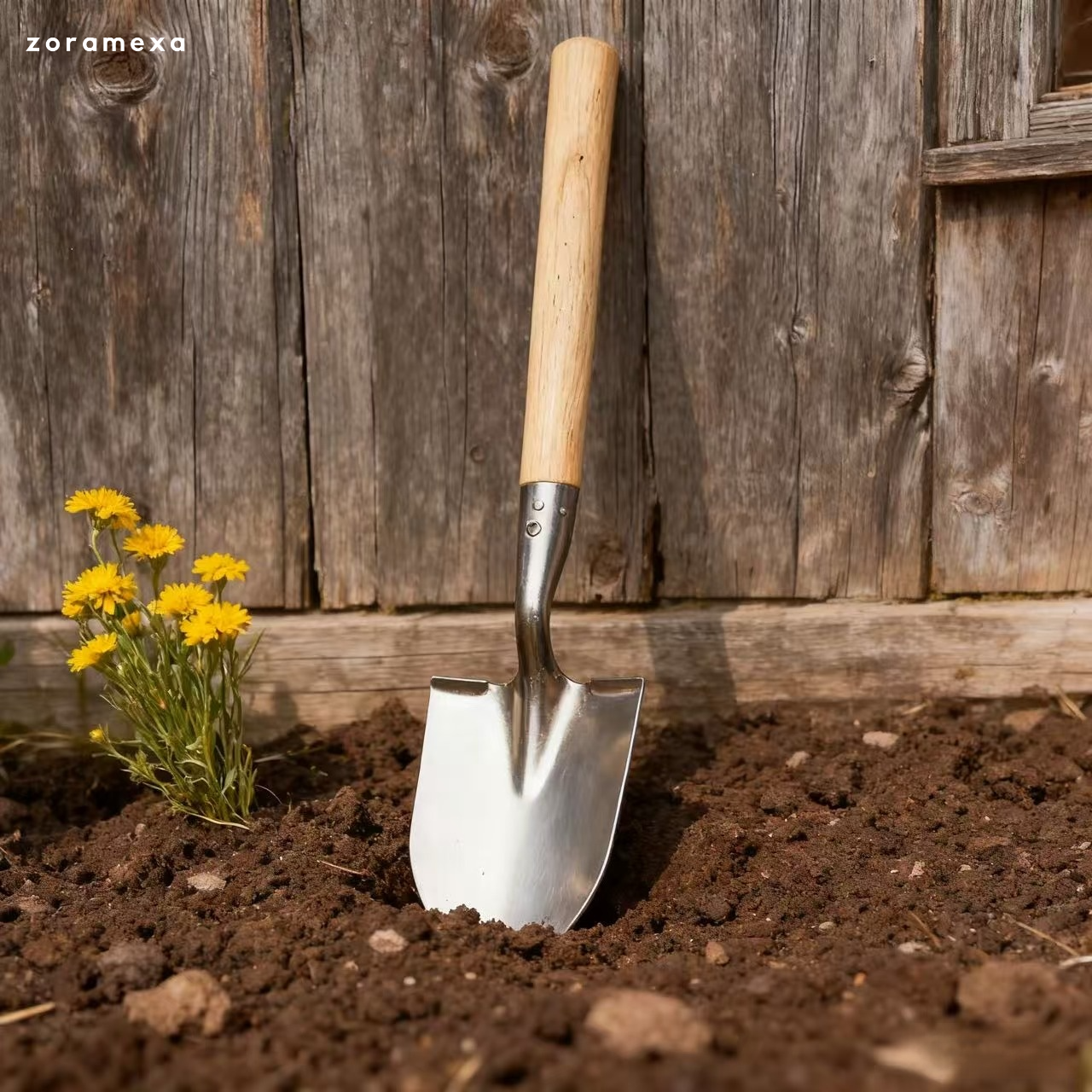 망간강 삽, 대형 철 삽, 참호 파기 삽(2개)