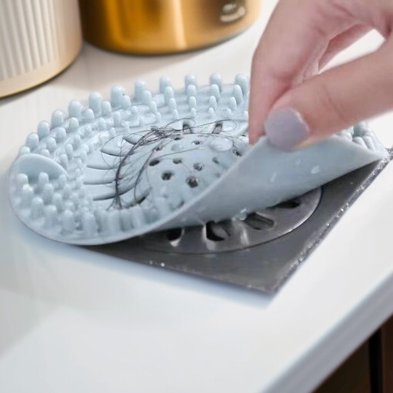 Bathroom drain hair filter