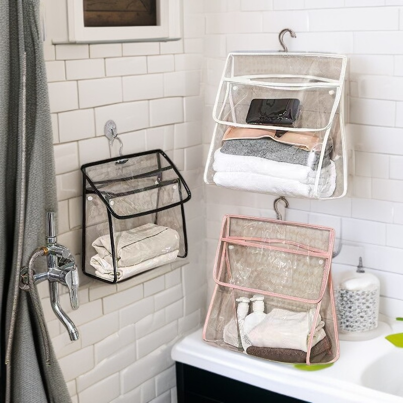 حقيبة تعليق مقاومة للماء متعددة الاستخدامات للحمام لتخزين الملابس والهاتف المحمول