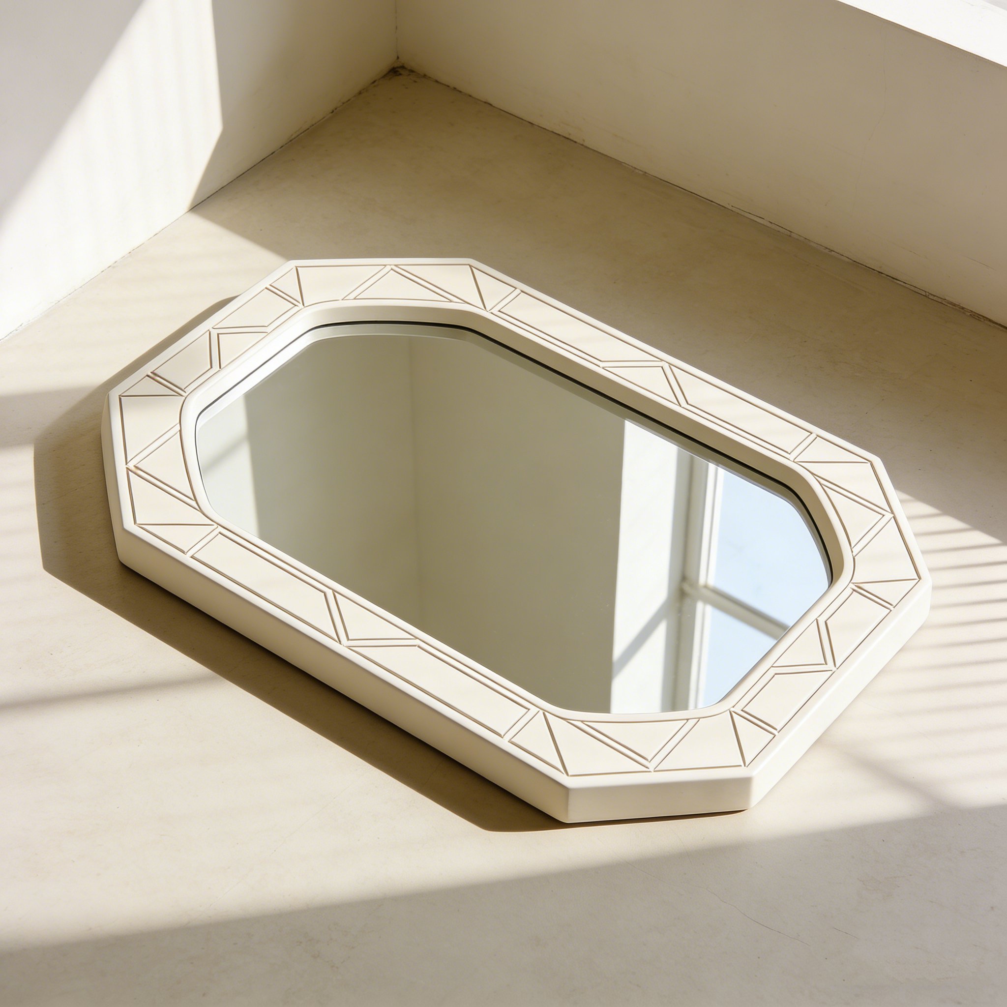 シンプルデザインメイクミラー 2個組