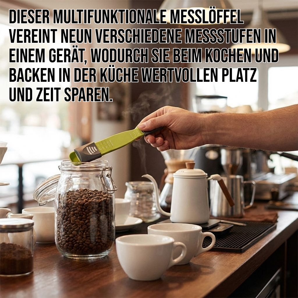 Multifunktionaler Messlöffel für den Haushalt mit neun Ebenen