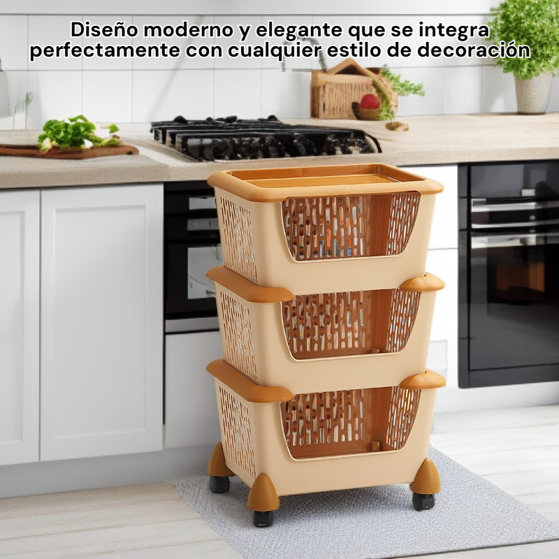 Carro de almacenamiento de 3 niveles Modern House Mega