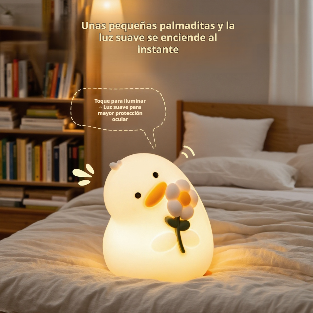 Regalo original de cumpleaños: luz de noche pato florido