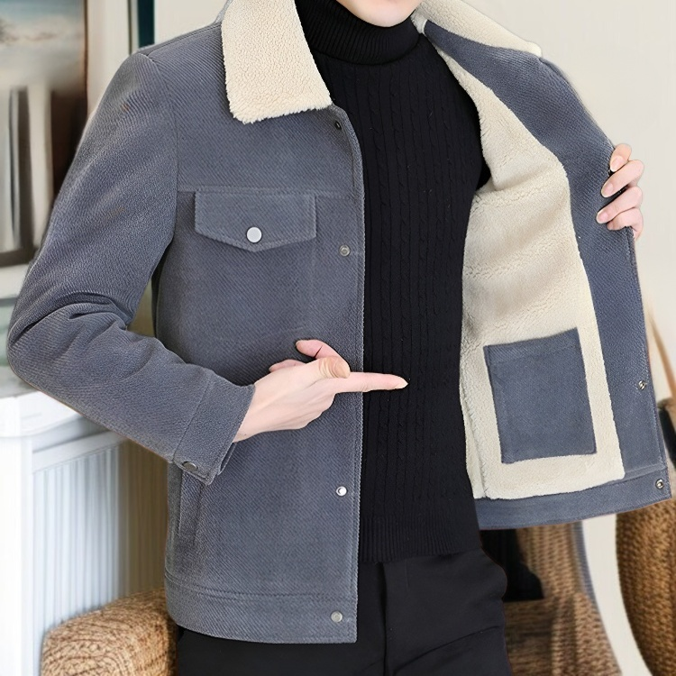 패션 긴팔 점퍼 기모 도톰 남성 코트 칼라 점퍼 패딩 청년 점퍼