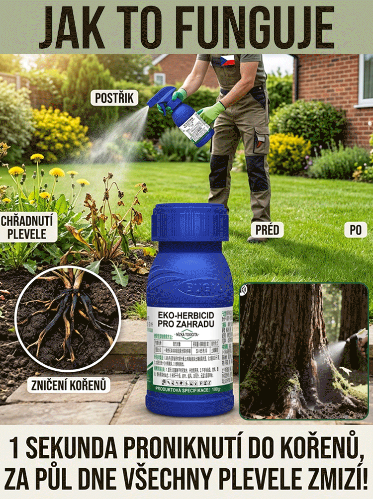 Dvouúčelový herbicid pro odstranění plevele od kořene
