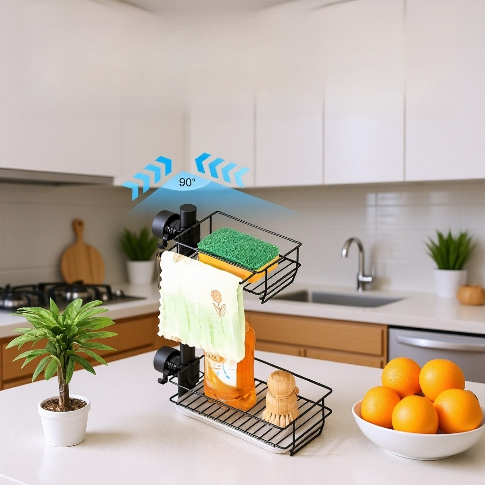 주방 수도꼭지 배수대