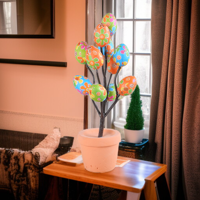 Osterdekoration Künstliche Mini-Eier im Cartoon-Stil für den Schreibtisch
